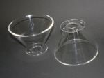 Kegel aus Acrylglas Flansch aufgekebt